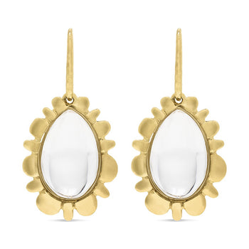 Capucine De Wulf Bliss Drop Earrings, Clear Quartz